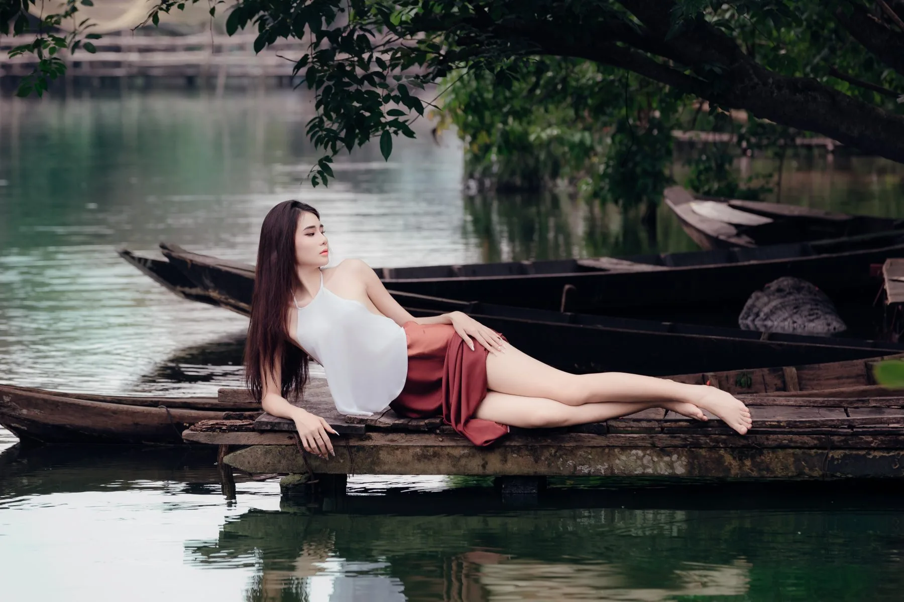 Áo yếm - Áo yếm bến sông - Đức Hòa, Long An - Áo yếm hồ sen, thanh lịch, nhẹ nhàng - LongMK Photography - 04